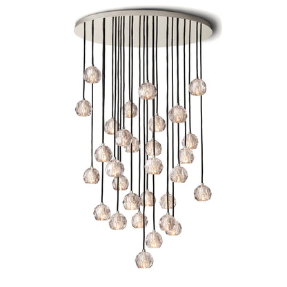 Boule Du Cristal Glass Round Cluster Chandelier