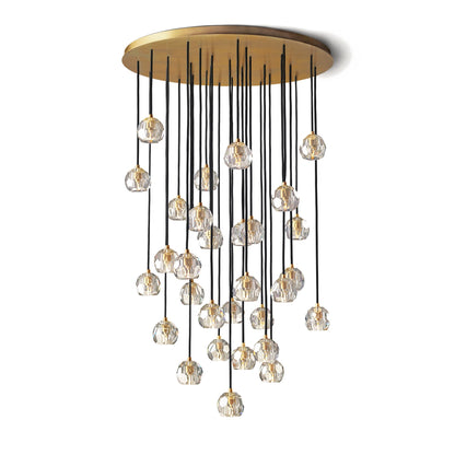 Boule Du Cristal Glass Round Cluster Chandelier