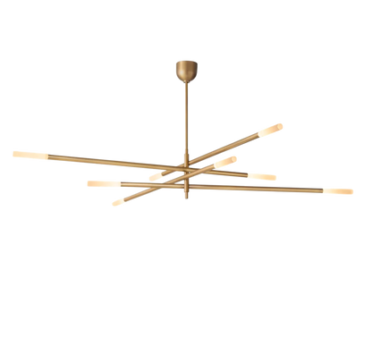 Rousseaw 8-Light Mobile Etched Rod Chandelier