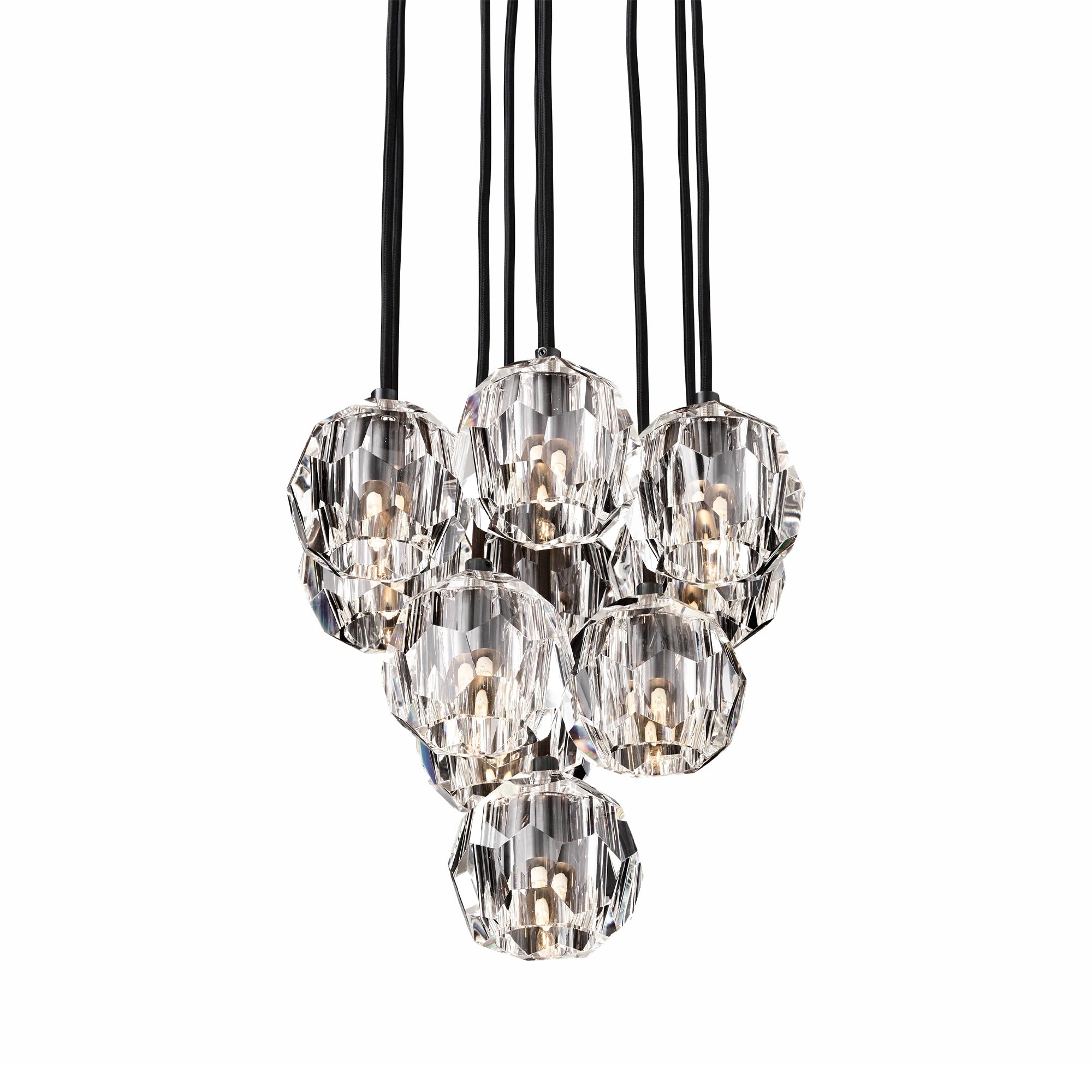 Boule Du Cristal Glass Round Cluster Chandelier