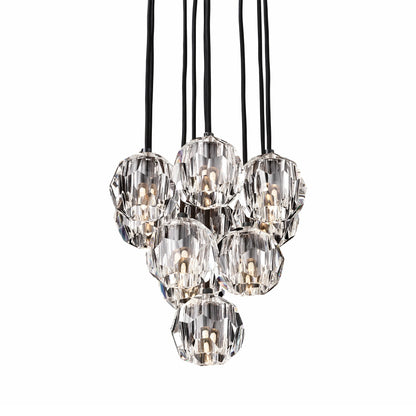Boule Du Cristal Glass Round Cluster Chandelier