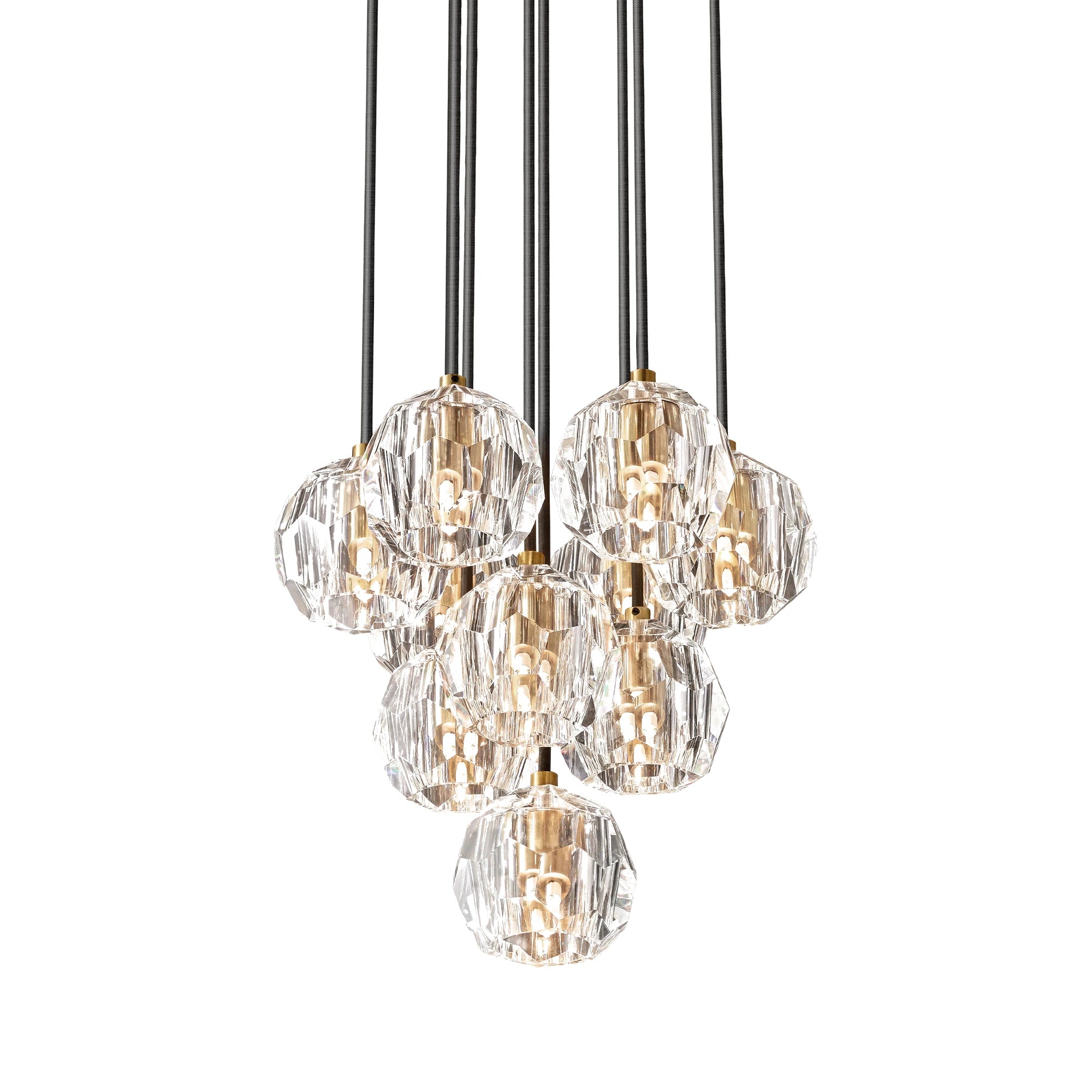 Boule Du Cristal Glass Round Cluster Chandelier