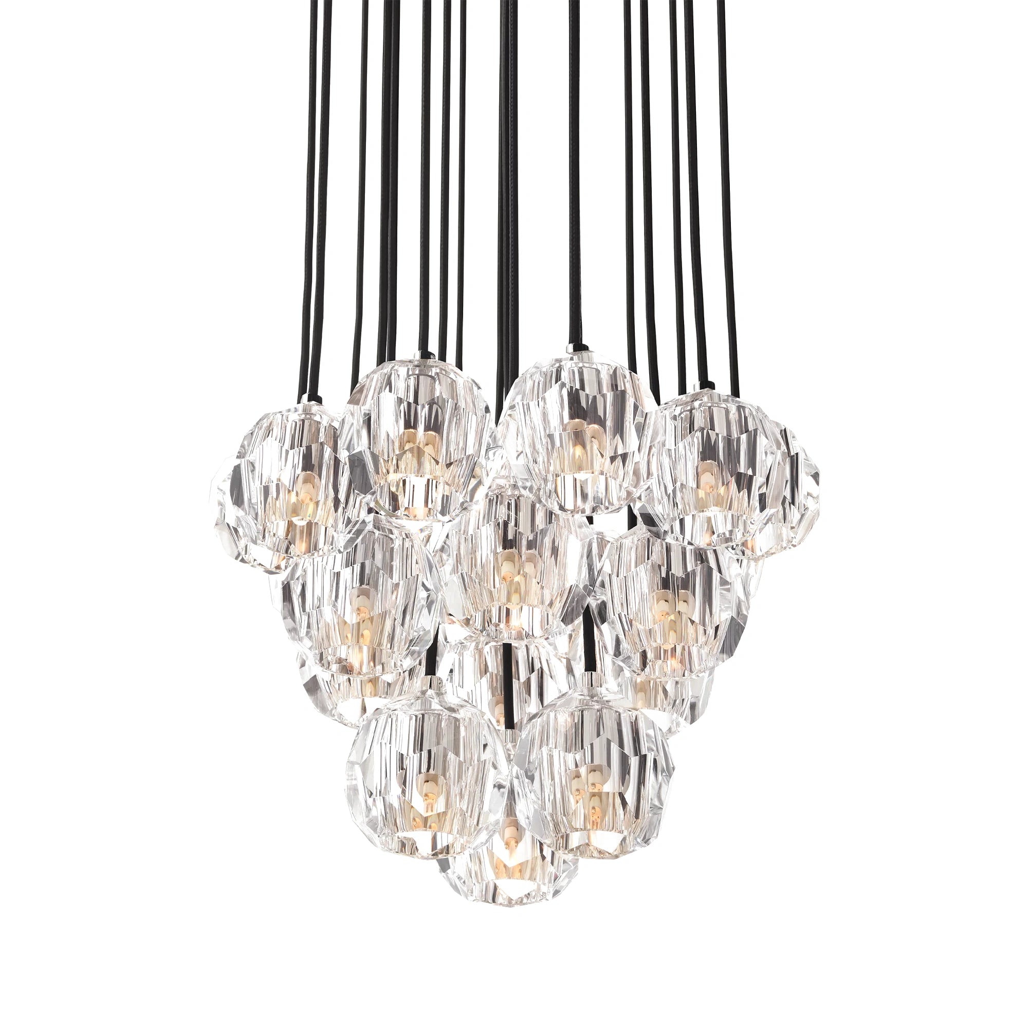 Boule Du Cristal Glass Round Cluster Chandelier