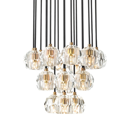 Boule Du Cristal Glass Round Cluster Chandelier