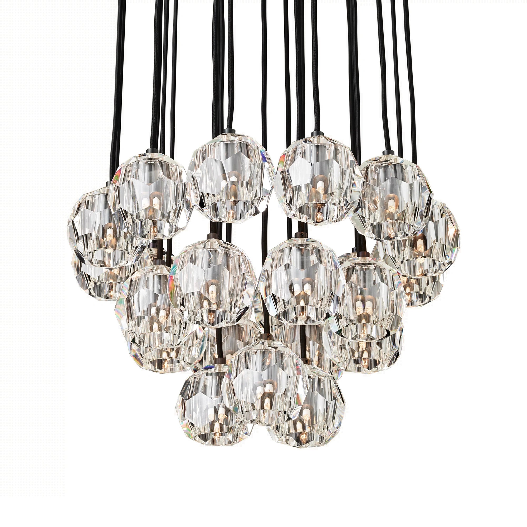 Boule Du Cristal Glass Round Cluster Chandelier