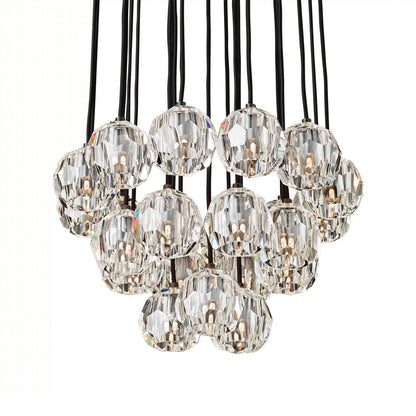 Boule Du Cristal Glass Round Cluster Chandelier