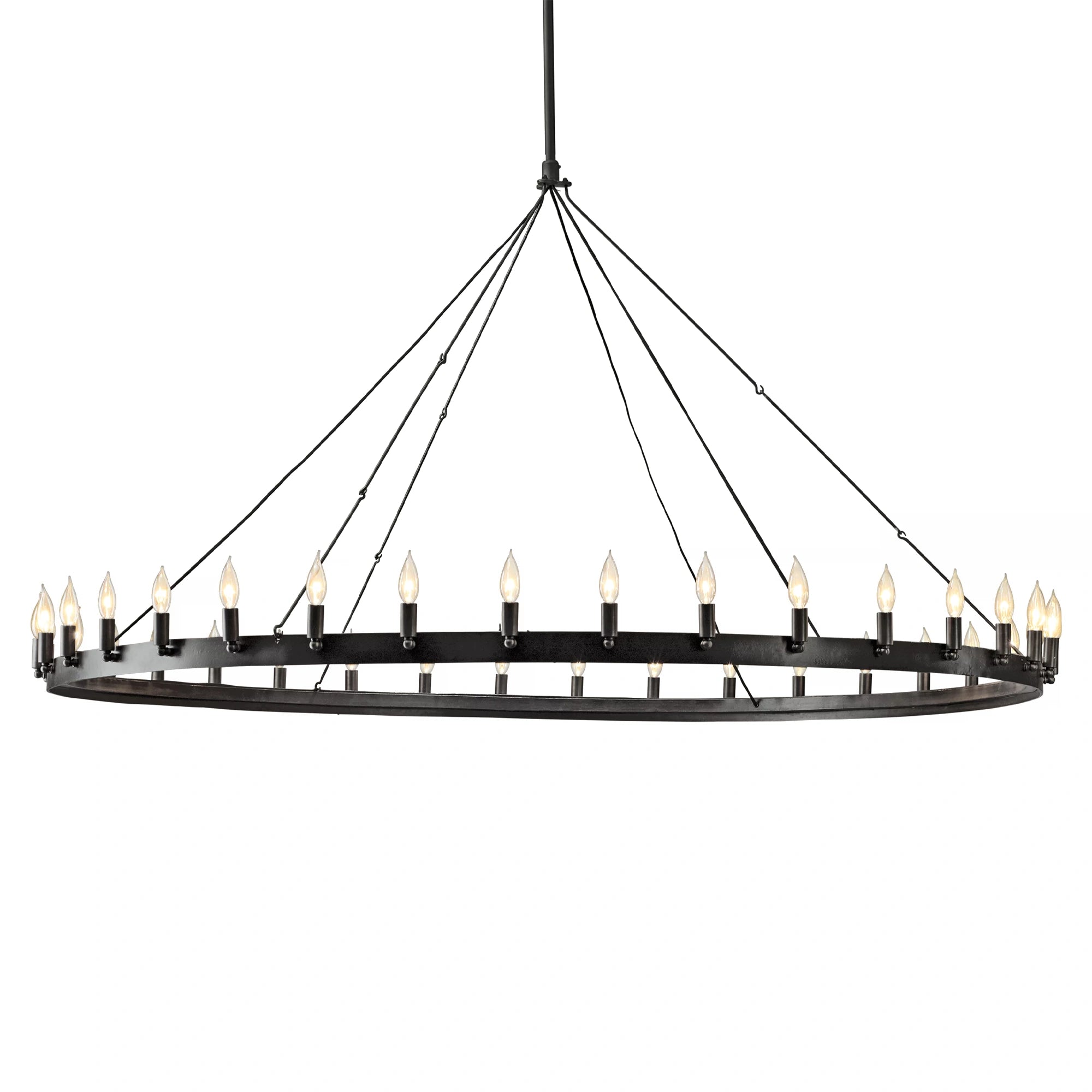 Camilio Vintage Candelabra Round Chandelier