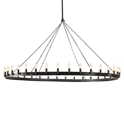 Camilio Vintage Candelabra Round Chandelier