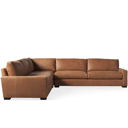 Reamington Leather Three-Piece Corner Sectional